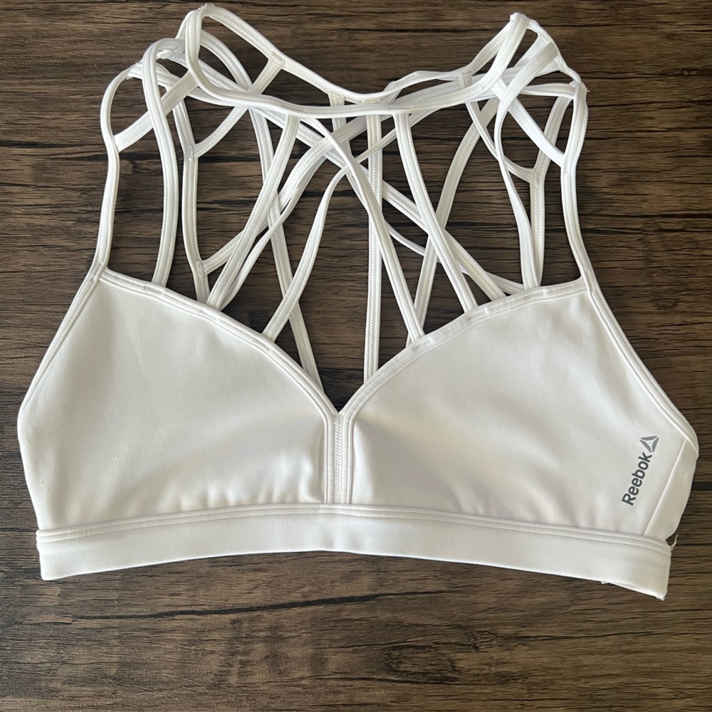 Reebok Strappy Sports Bra M White